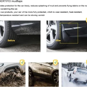 MOERTIFEI Car Mudguard Fender Splash Guards for All EVs view 5