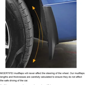 MOERTIFEI Car Mudguard Fender Splash Guards for All EVs view 7