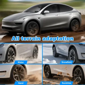 Mud Flaps for Tesla Model Y Juniper Accessories 2026 2025 OEM Version All-Weather Front and Rear Splash Guards 4 PCS, No Drilling Required view 4
