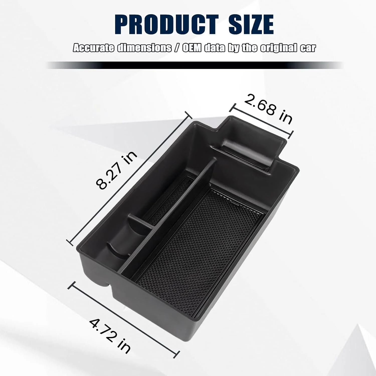 Neepiar Center Console Organizer showing its sleek finish and precise fit