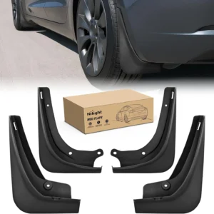 Nilight Mud Flaps for Tesla Model Y 2020 2021 2022 2023 2024 2025, No Drilling Precision Fit Exterior Accessories Heavy-Duty Splash Guards Protection, Front & Rear Set