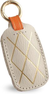 OLLEN NO-Screws Premium Leather Key Fob Cover for Genesis