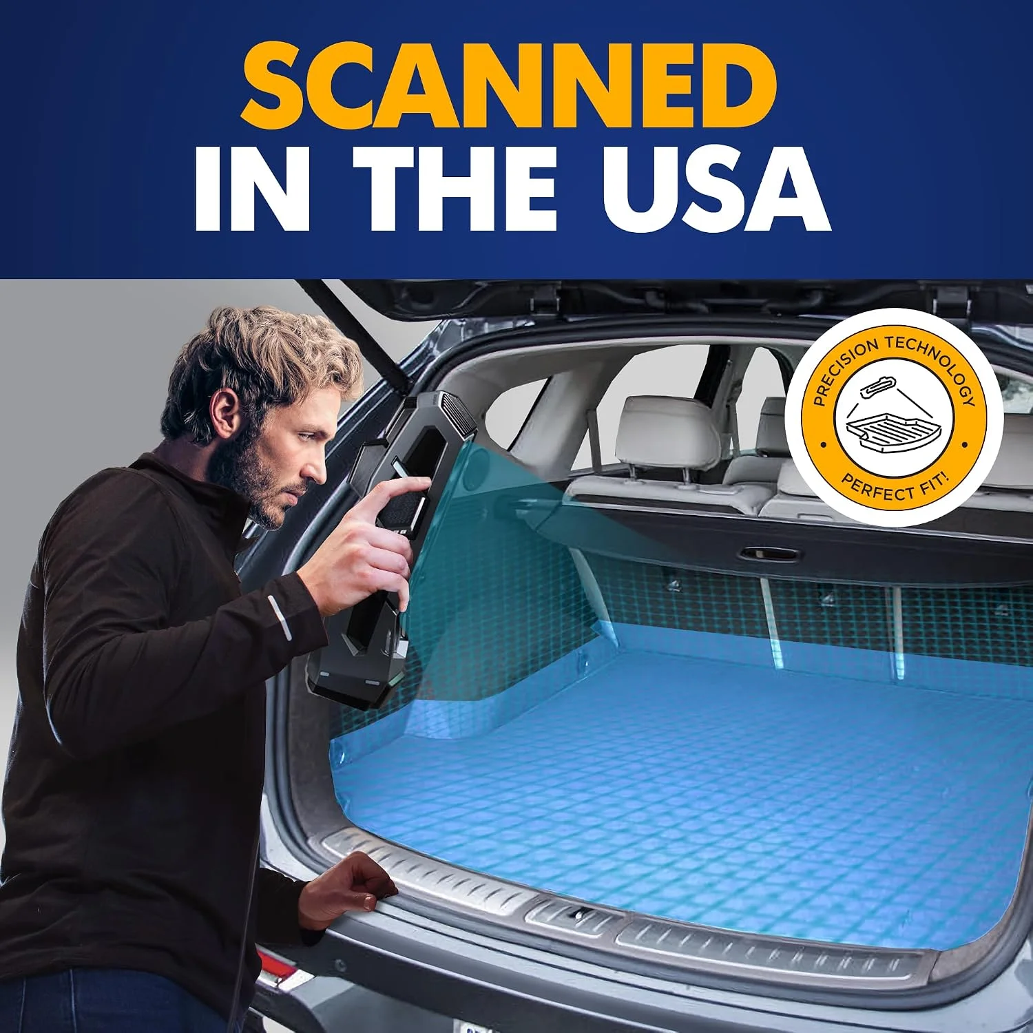 Test of cargo liner against liquid spills in a Genesis GV70 trunk
