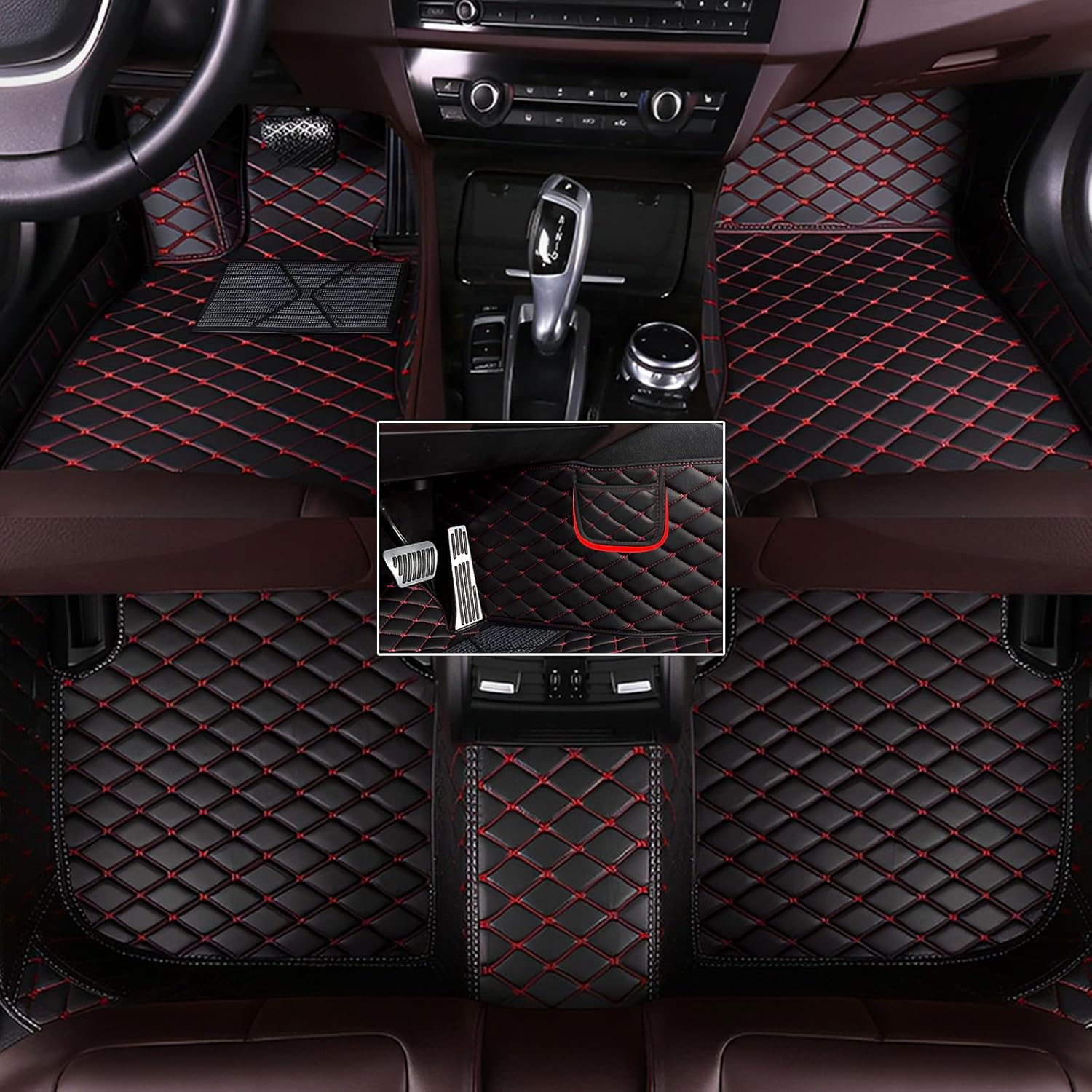 Premium Leather Floor Mats for All EVs (Universal Fit)