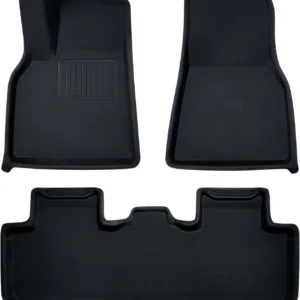 Premium TPE All-Weather Floor Mats for Tesla Model Y 2019-2026 Juniper with High Edges,1st & 2nd Row Waterproof Car Accessories, Pedal Safe Design, Easy to Clean view 1