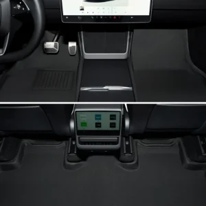 Premium TPE All-Weather Floor Mats for Tesla Model Y 2019-2026 Juniper with High Edges,1st & 2nd Row Waterproof Car Accessories, Pedal Safe Design, Easy to Clean