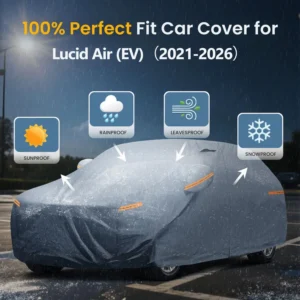 Premium Waterproof Lucid Air EV Cover with Vents & Zipper view 3