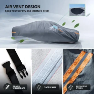 Premium Waterproof Lucid Air EV Cover with Vents & Zipper view 5