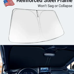 Proadsy Windshield Sun Shade for Lucid Air 2022-2026 Foldable Front Sunshade Protector Sun Visor Blocks UV Rays Keep Car Cooler Accessories view 2