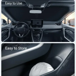 Proadsy Windshield Sun Shade for Lucid Air 2022-2026 Foldable Front Sunshade Protector Sun Visor Blocks UV Rays Keep Car Cooler Accessories
