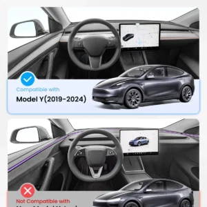 REEVAA Tesla Model Y Accessories - Mud Flaps [Protect Paint, No Drilling Required] All-Weather Splash Guard Body Kits for Model Y 2019-2024, Black (Set of 4) view 2
