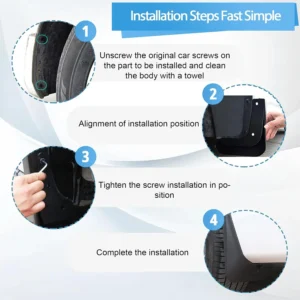 Ruiya Universal EV Mud Flaps: No-Drill Protection view 6