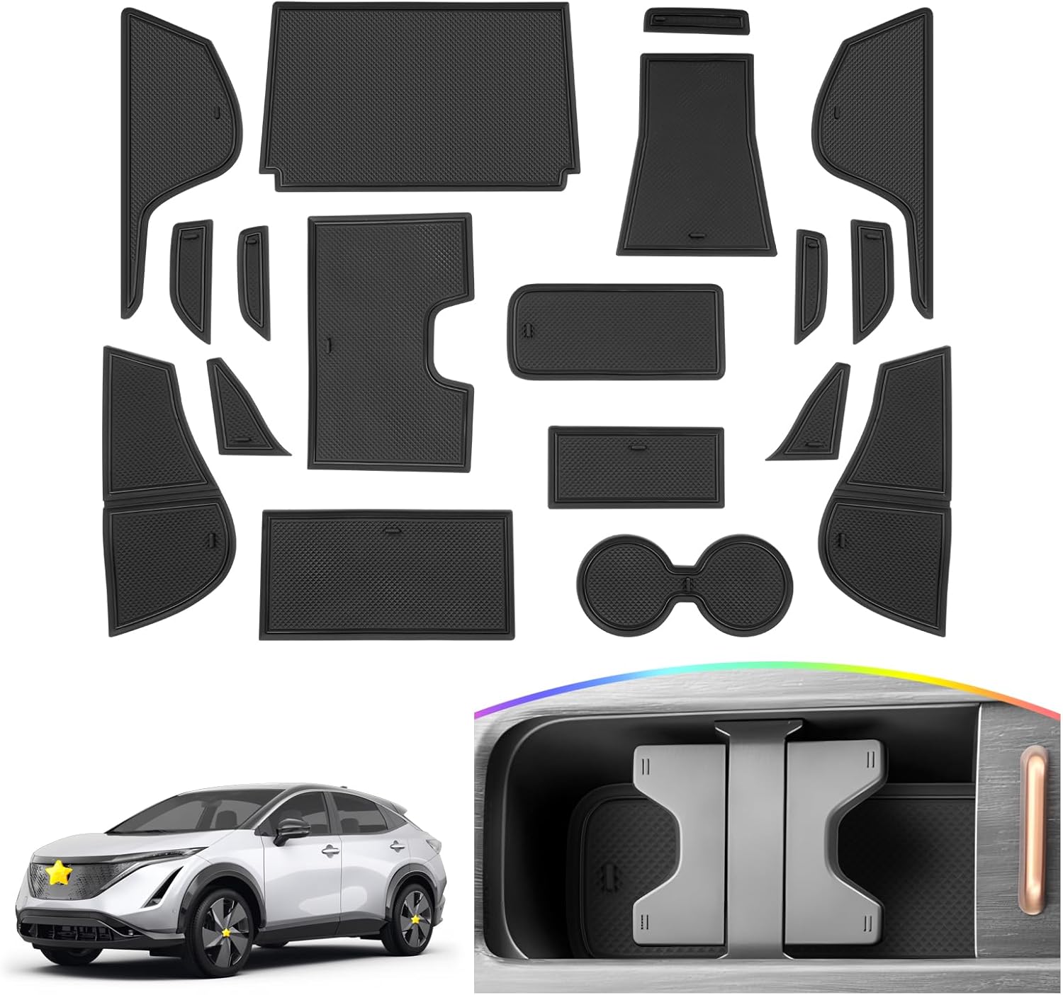 SKTU Door Slot Mat for Nissan Ariya - Premium EV Interior Protection