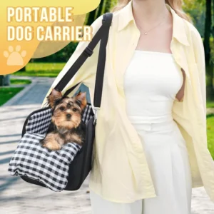 SlowTon Console Dog Car Seat - Portable Dogs Armrest Booster Seat for Small Dog, Anti-Collapse Pet Car Seat with Soft Cushion Safety Belt, Support Pet Up to 11lbs (Black) view 7
