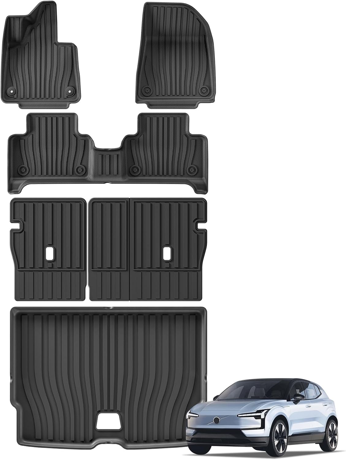 SMABEE Premium TPE Floor Mats & Cargo Liner for Volvo EX30