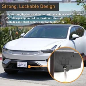 SnapPlate® Universal No-Drill Front License Plate Holder Mounting Kit view 3