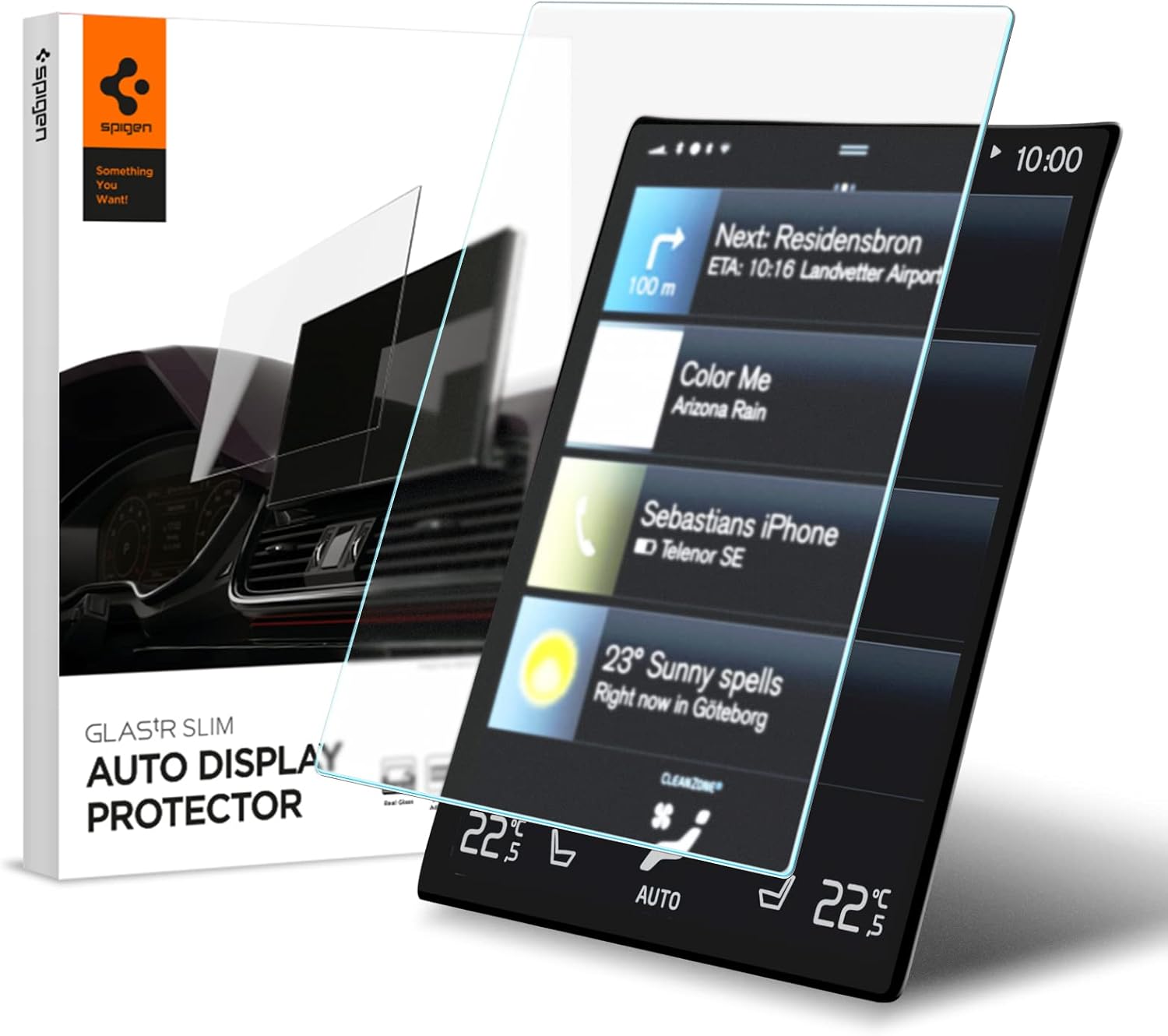 Spigen GlasTR Slim 8.7" Matte Tempered Glass for Volvo Touchscreens