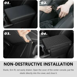 Stacool Upgraded Microfiber Leather Car Armrest Cover for All EVs view 5