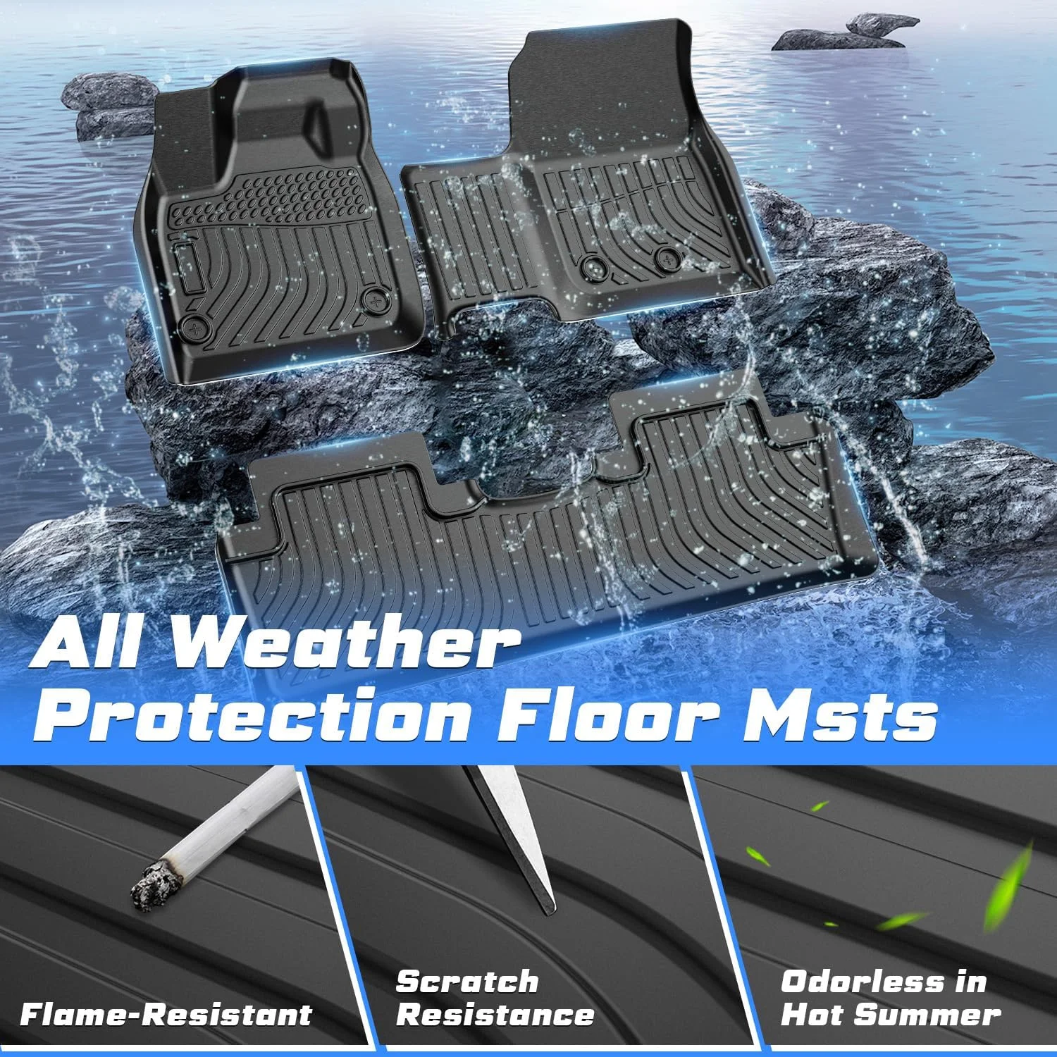 Sunsdrew EV Floor Mats - Easy to Clean Surface