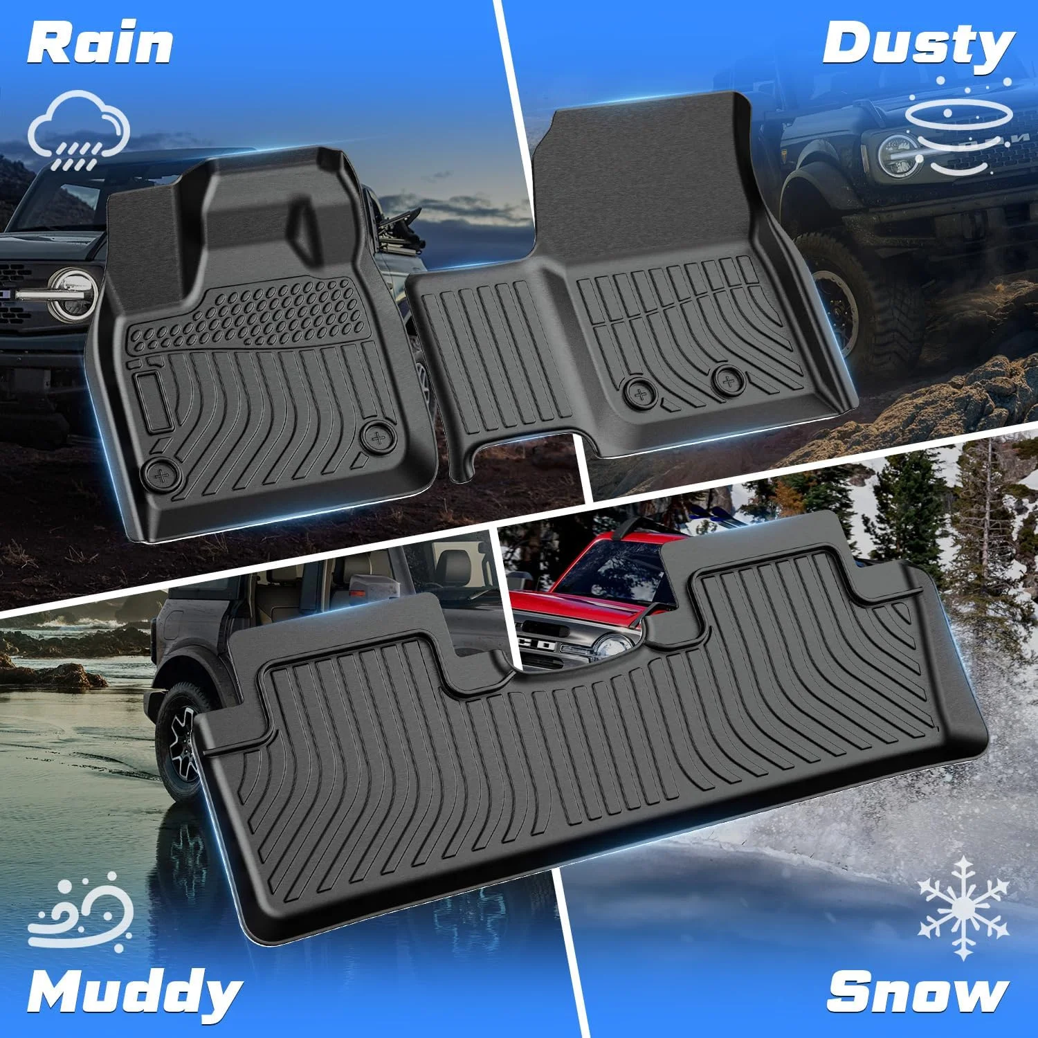 Sunsdrew EV Floor Mats - All-Weather Performance