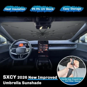 SXCY Universal EV Windshield Umbrella Sunshade - Easier Foldable view 3