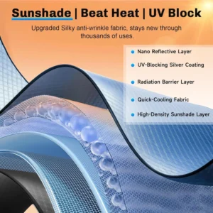 SXCY Universal EV Windshield Umbrella Sunshade - Easier Foldable view 6