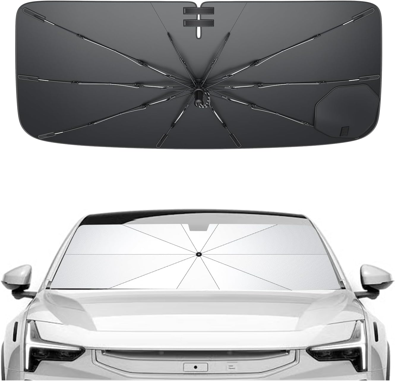 SXCY Universal EV Windshield Umbrella Sunshade - Easier Foldable