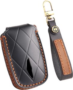 TECART Leather Key Fob Cover for Hyundai Genesis GV60 GV80 G70 G90