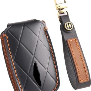 TECART Leather Key Fob Cover for Hyundai Genesis GV60 GV80 G70 G90