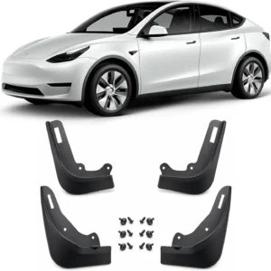 Tesla Model Y Mud Flaps 2020-2024, [OEM-Style No Drill] Mud Flaps – All-Weather Paint Protection Set of 4 view 1