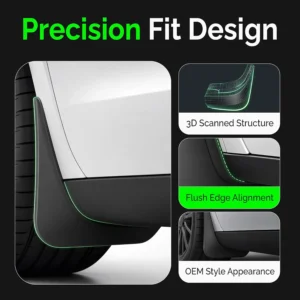 Tesla Model Y Mud Flaps 2020-2024, [OEM-Style No Drill] Mud Flaps – All-Weather Paint Protection Set of 4 view 3