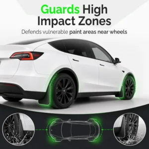 Tesla Model Y Mud Flaps 2020-2024, [OEM-Style No Drill] Mud Flaps – All-Weather Paint Protection Set of 4 view 6