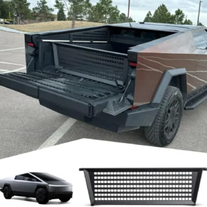 Truck Bed Divider Compatible with Tesla Cybertruck 2023–2025,Modular Aluminum Cargo Divider with MOLLE Panels,Adjustable No-Drill Truck Bed Organizer view 1