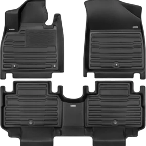 TuxMat - for Volvo EX30 2025-2026 Models - Custom Car Mats - Maximum Coverage, All Weather, Laser Measured - This Full Set Includes 1st and 2nd Rows view 1