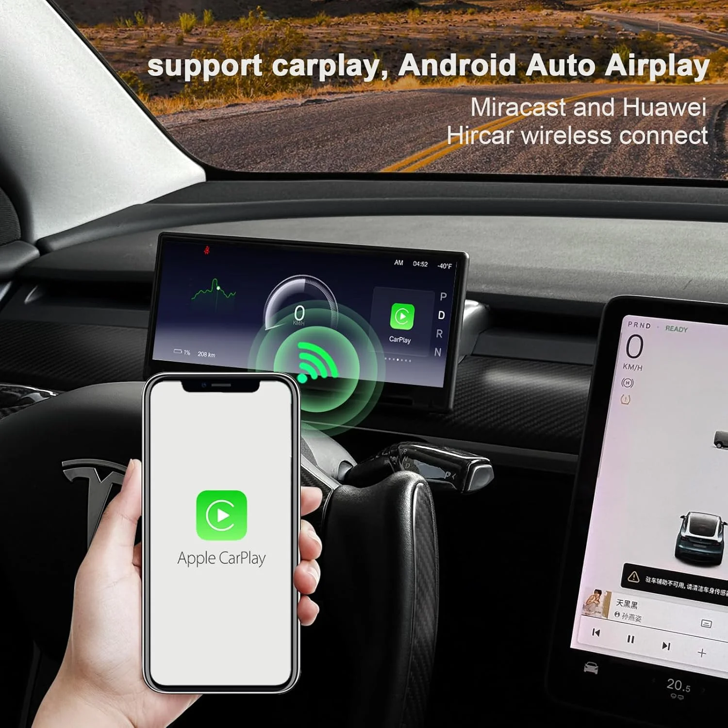 Tesla Model Y Juniper Head-Up Display dashboard integration