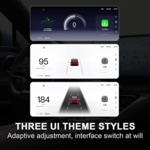 Upgraded Head Up Display for Tesla Model Y Juniper 2025+, 8.9 Touch Screen Instrument Cluster with CarPlay & Android Auto Real-Time Vehicle Info Display view 7