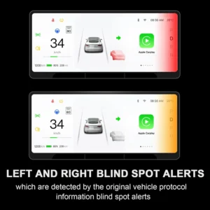 Upgraded Head Up Display for Tesla Model Y Juniper 2025+, 8.9 Touch Screen Instrument Cluster with CarPlay & Android Auto Real-Time Vehicle Info Display