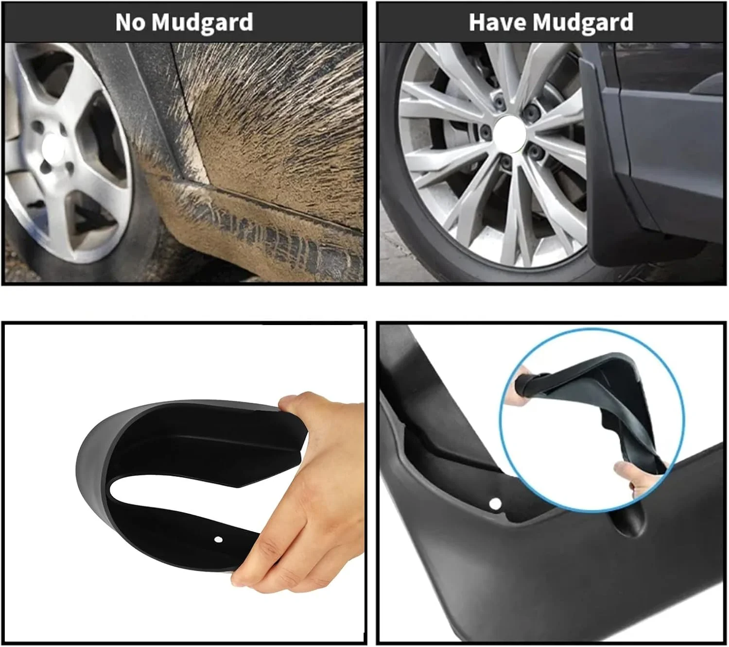 VW ID Series Mud Flaps - Installed on Vehicle