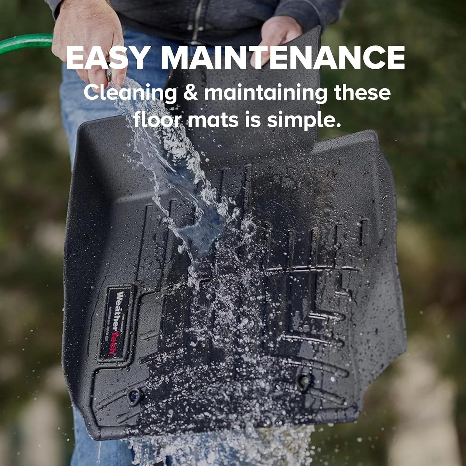 Close-up of WeatherTech FloorLiner texture and grip