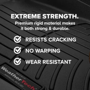 WeatherTech Custom Fit FloorLiners for Hyundai Ioniq 5-1st Row (OTH) & 2nd Row (4419391-4417202), Black view 6