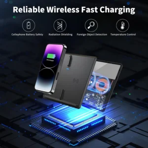 Wireless Charger for 2017-2020 Tesla Model 3, Dual 15W Wireless Phone Charger Pad for Tesla Model 3, Centre Console Accessory Panel, Compatible with All Qi Phone view 7