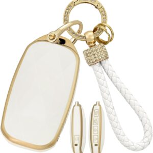 WUZUTU Golden Edge TPU Key Fob Case for Genesis GV60, GV80, G70, G90