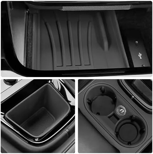 Porsche Cayenne interior featuring the installed XBAOPEG Center Console Organizer Tray