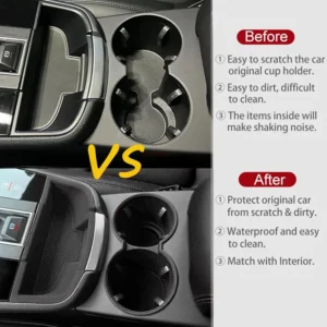 XBAOPEG Universal EV Silicone Center Console Organizer Tray & Cup Holder view 5