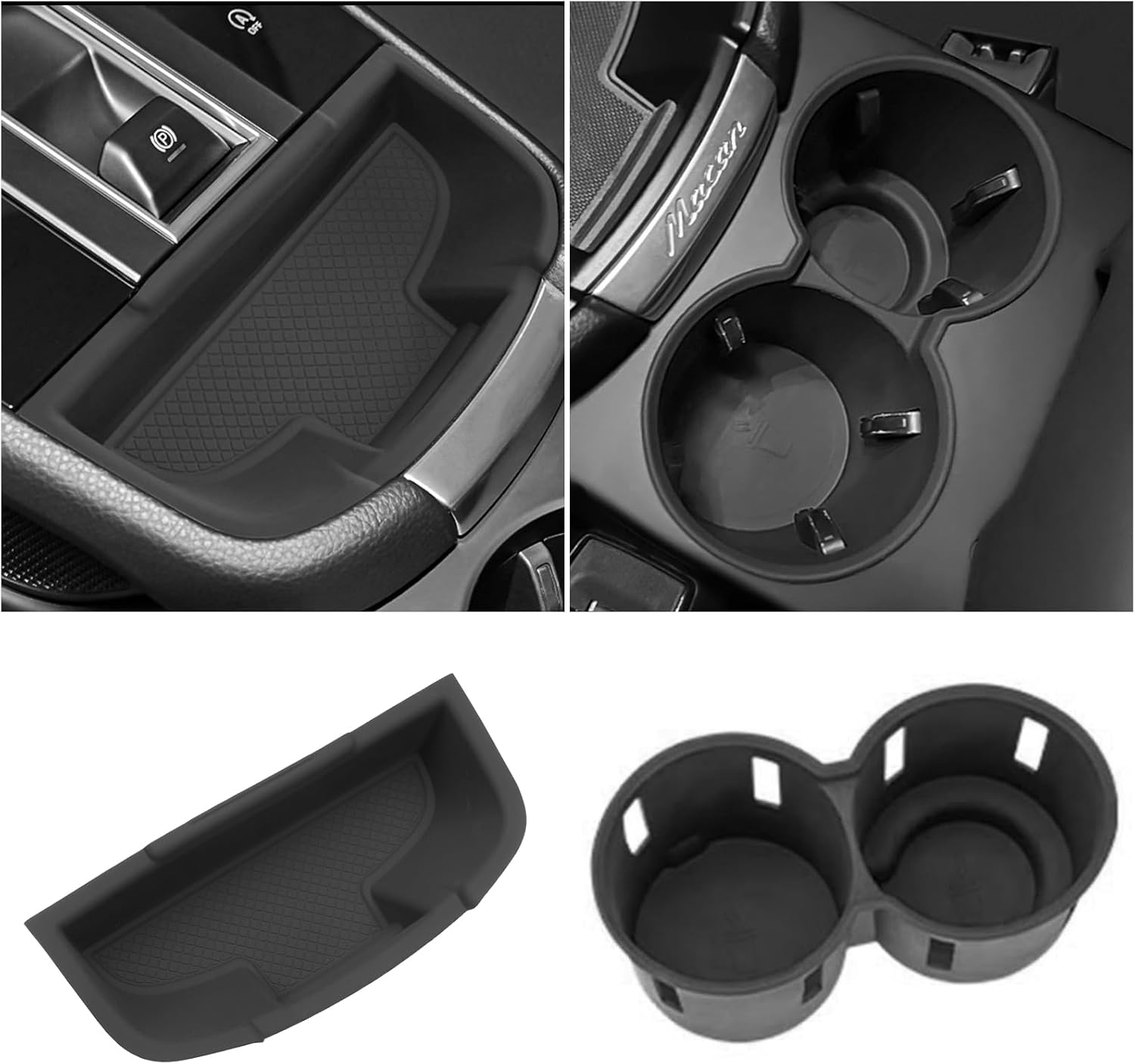 XBAOPEG Universal EV Silicone Center Console Organizer Tray & Cup Holder