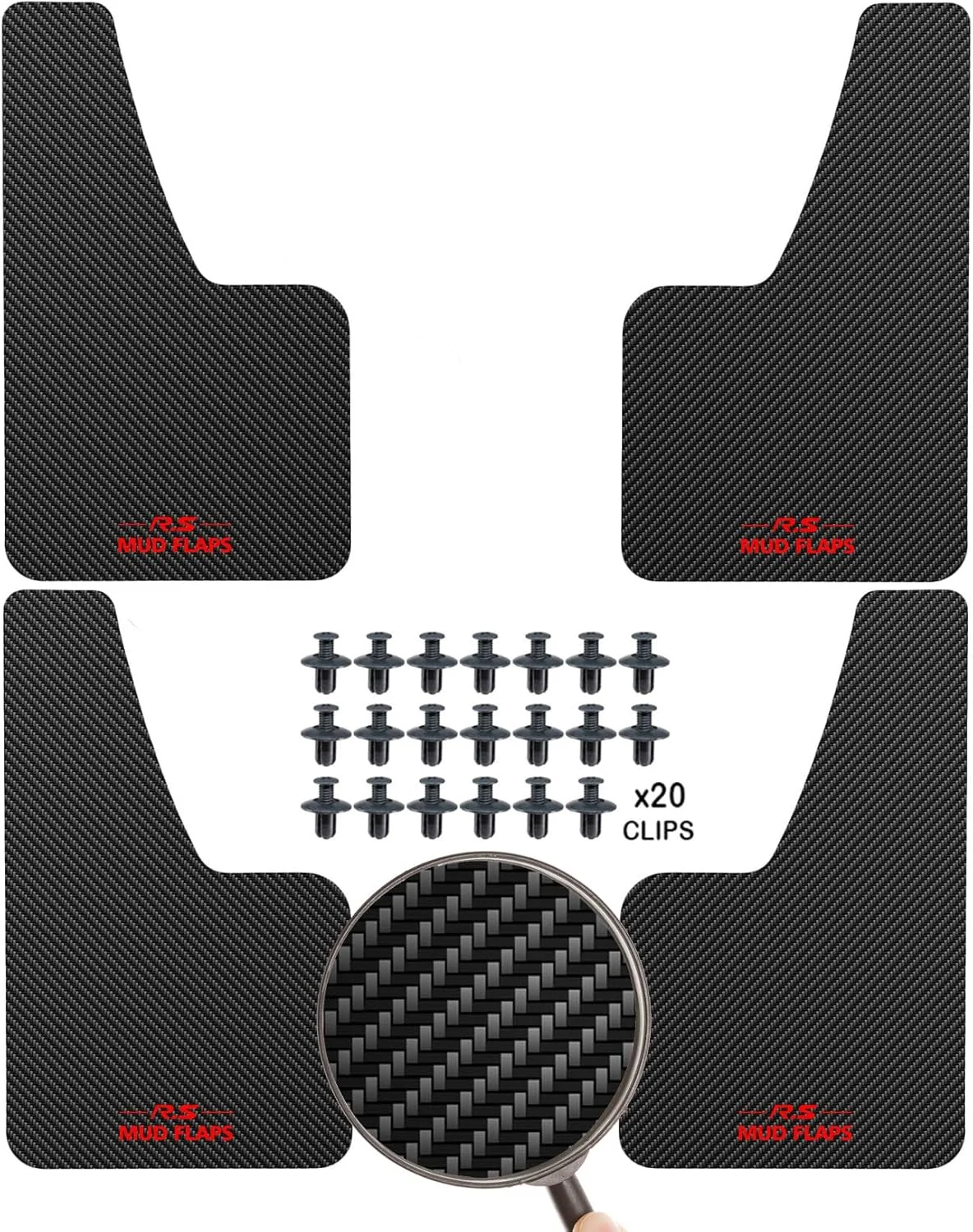 XUKEY Premium Molded Mud Flaps for Volkswagen ID Series - Front View