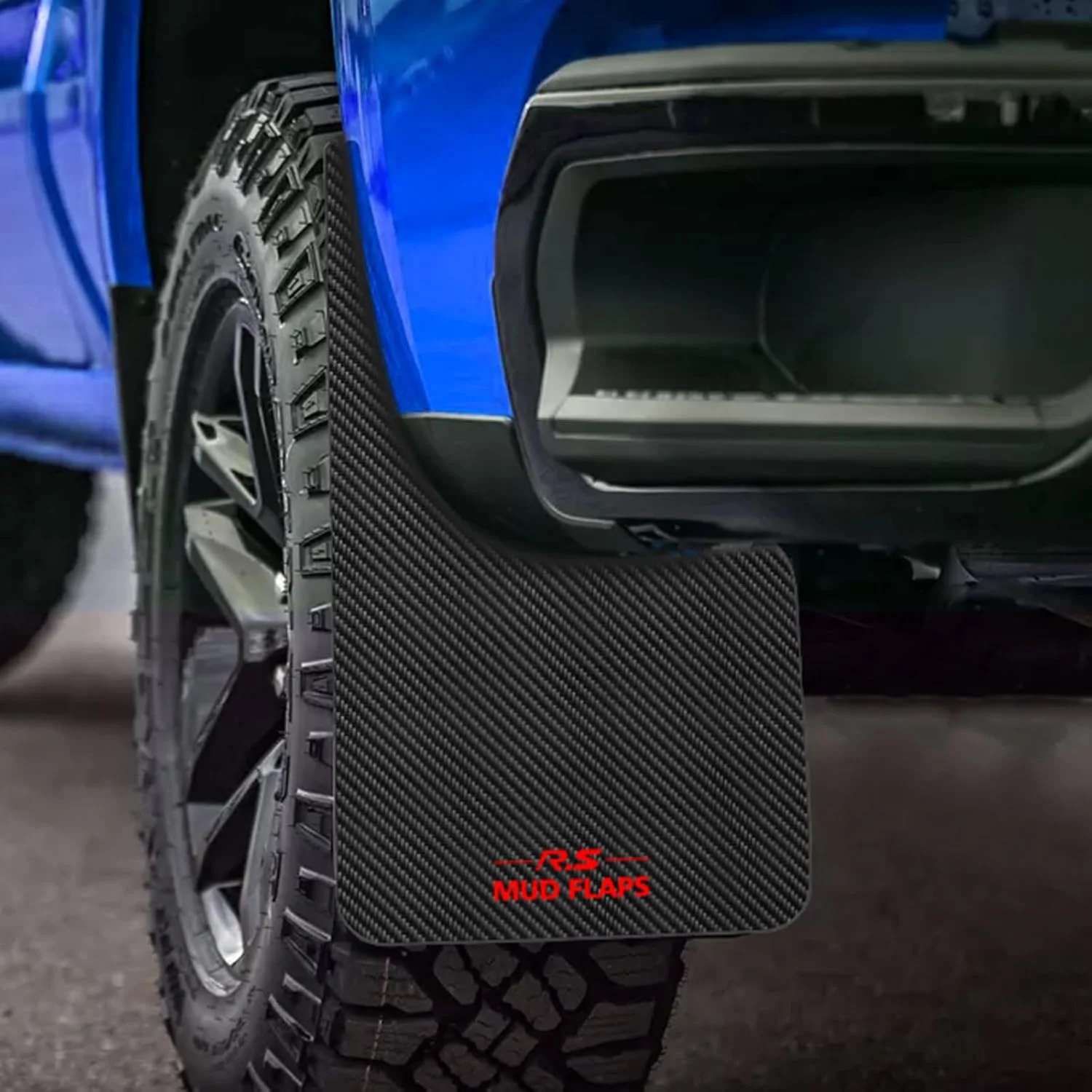 Rear view of XUKEY Mud Flaps on a Volkswagen ID Series