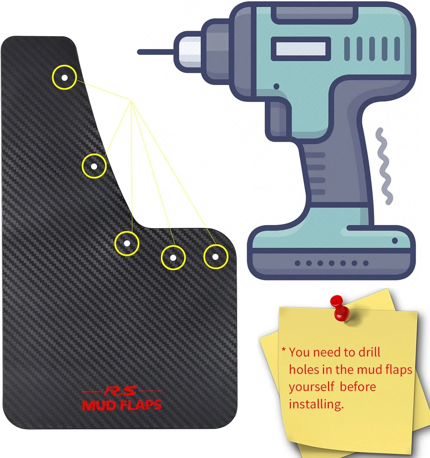 XUKEY Mud Flaps demonstrating flexibility