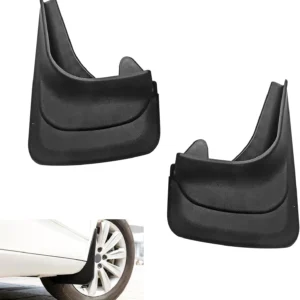 2 PCS Car Mud Flaps, Tire Rear Splash Fender Guard Trim Kit for All Weathers, PVC Anti-scratch Waterproof Mudguard Protector, Seamless Fit Modification Part for Cars SUVs Trucks (Black) view 1