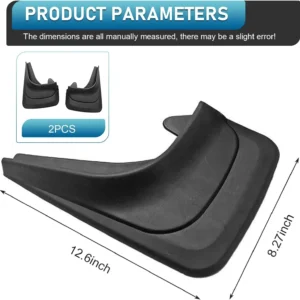2 PCS Car Mud Flaps, Tire Rear Splash Fender Guard Trim Kit for All Weathers, PVC Anti-scratch Waterproof Mudguard Protector, Seamless Fit Modification Part for Cars SUVs Trucks (Black) view 2